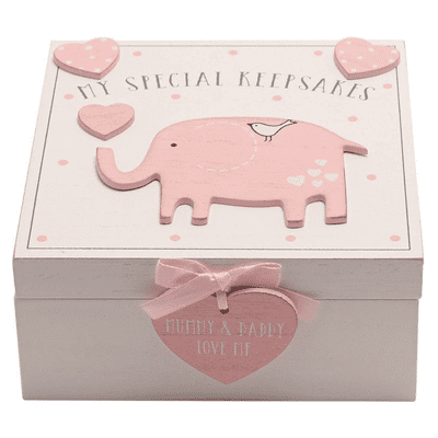 Pink Wooden Petit Cheri Keepsake Box