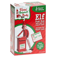 Polystone Elves Behaving Badly Red Elf Post Box