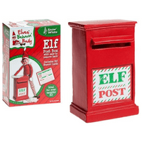 Polystone Elves Behaving Badly Red Elf Post Box