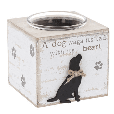 Pooch Pals Labrador Dog Wooden Tealight Holder