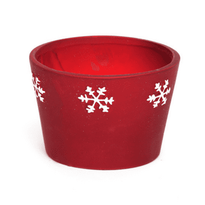 Red Ceramic Christmas Pots