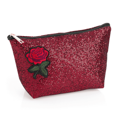 Red Sparkle Cosmetic Bag