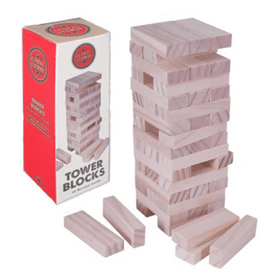 Retro Tower Block Wooden Game