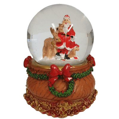 Santa And Friends Festive Snow Globe