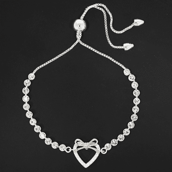 Te Amo Two Tone Heart Bow Friendship Bracelet From The Equilibrium Range