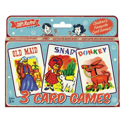 Three Retro  Kids Card Games In One Box