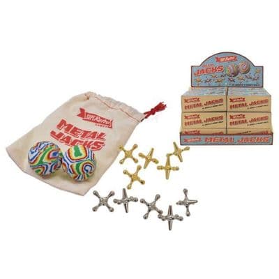 Traditional Metal Jacks Game Set