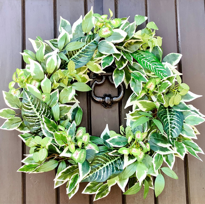 Tropical Inspired All Year Round Faux Greenery Door Wreath