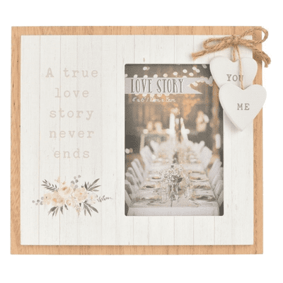 True Love Story Wooden Photo Frame