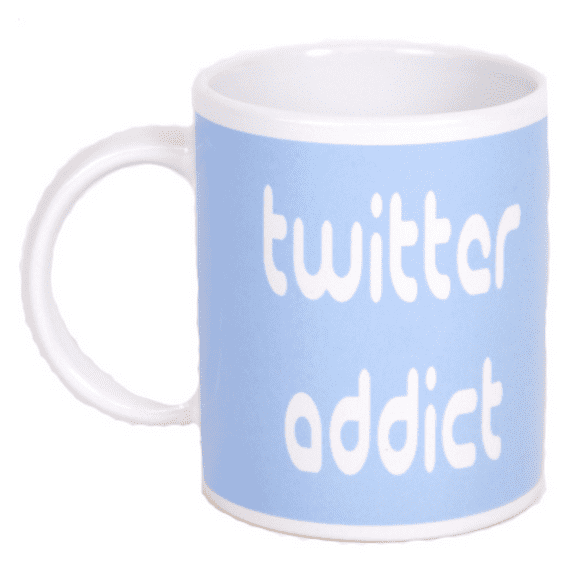 Twitter Addict Mug comes boxed