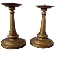 Vintage Inspired Regal Brass Candle Holder, Small