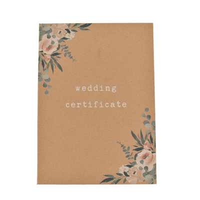 Wedding Certificate Book Holder