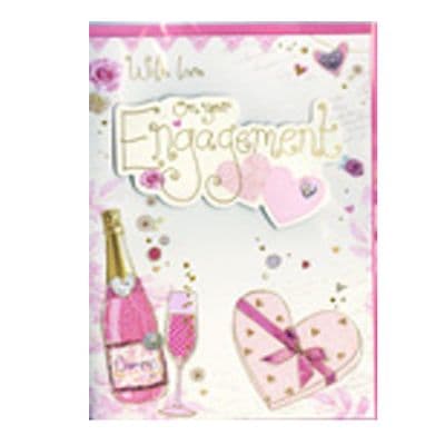 With Love on your engagement card