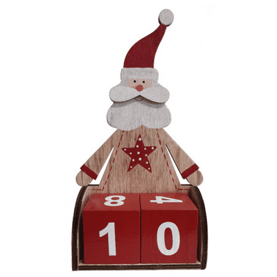 Wooden Santa Perpetual Countdown