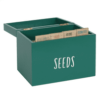 Wooden Seed Storage Box In Green