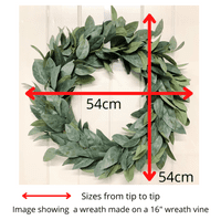 Year Round Long Leaf Faux Eucalyptus Door Wreath