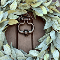 Year Round Long Leaf Faux Eucalyptus Door Wreath