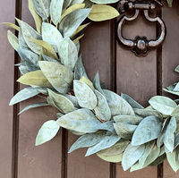 Year Round Long Leaf Faux Eucalyptus Door Wreath