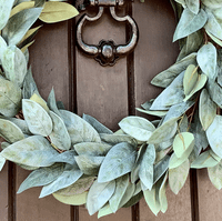 Year Round Long Leaf Faux Eucalyptus Door Wreath