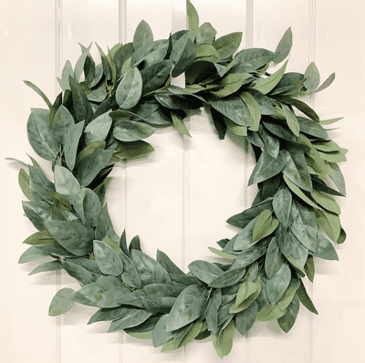 Year Round Long Leaf Faux Eucalyptus Door Wreath