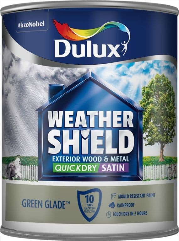 Dulux Weathershield Quick Dry Exterior Satin 750ml Green Glade
