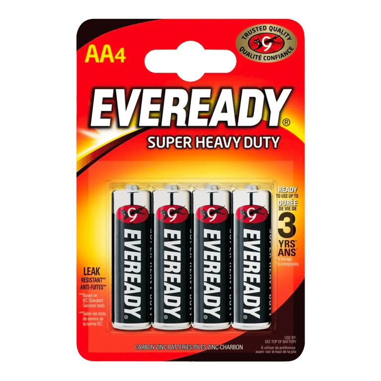 Eveready Super Heavy Duty AA Pack 4