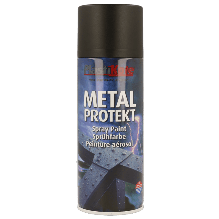 PlastiKote Metal Protekt Paint 400ml Aerosol Matt Black