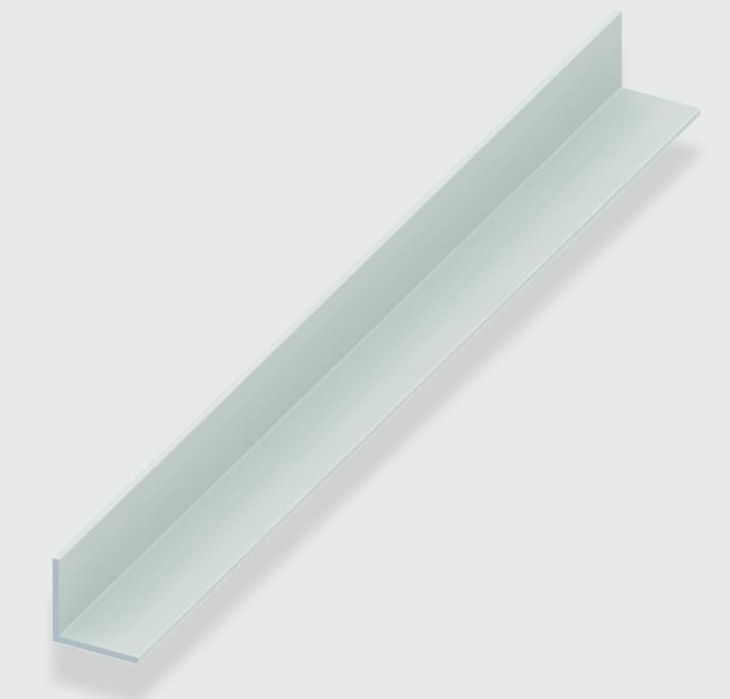 Rothley Angle Equal Sided White Plastic 25mm x 25mm x 2mm x 2m