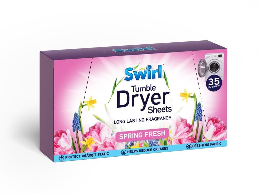 Swirl Tumble Dryer Sheets Spring Fresh 35 Pack