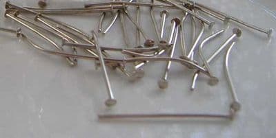 100 Chrome Pins 30mm long