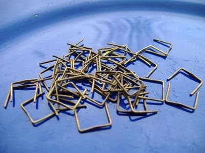 100 CLIPS - 11mm long, AGED BRASS