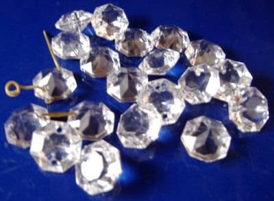 12mm octagons (2 pin holes) - 20 drops - Ref:W12