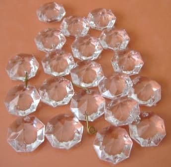 20mm Octagons (2holes) - 10 drops - Ref: W20