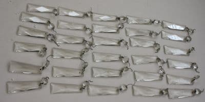 30 CHANDELIER  GLASS  CRYSTALS, Thirty ready to hang prism drops Ref: AJL21a