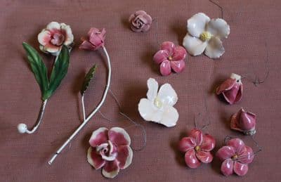 DECORATIVE FLOWERS, CERAMIC & METAL FLOWERS