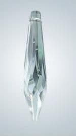 ICICLE DROP, 32 facet CUT GLASS 76 mm long - Ref: WI76