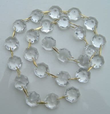 READY MADE CHAIN OF 25 OCTAGONS WITH CLIPS
