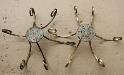 VINTAGE CHANDELIER  PARTS ; 2 METAL HANGERS  Ref:  AAG21a