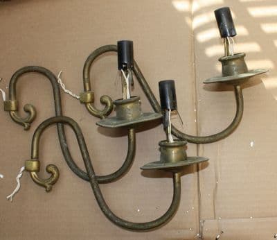 VINTAGE CHANDELIER  PARTS ; 3 CHANDELIER ARMS   Ref:  AAG24a