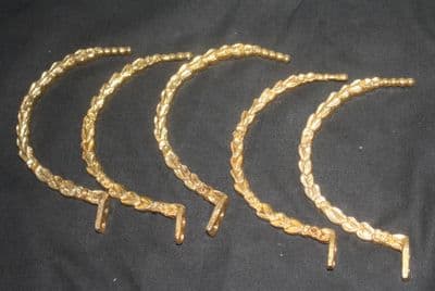 VINTAGE CHANDELIER  PARTS ; 5 BRASS DECORATIVE  PARTS FOR REPAIRS CRAFT PROJECTS     Ref:  AJN7