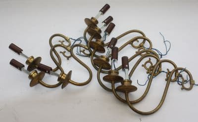 VINTAGE CHANDELIER  PARTS ; 9 CHANDELIER ARMS   Ref:  AJL14