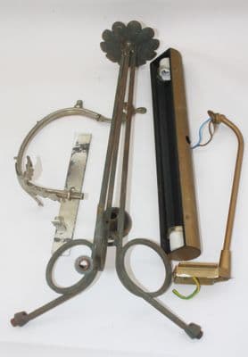 VINTAGE CHANDELIER  PARTS ; MIXED  LOT OF BRASS  & METAL  PARTS     Ref:  AFB1a