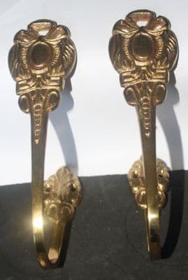 VINTAGE PAIR BRASS CURTAIN TIE BACKS Ref: ANV11a