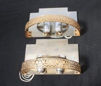 VINTAGE WALL LIGHT  PARTS ;  2 frames with backplates  Ref:  AAP26a