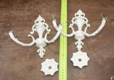 VINTAGE WALL LIGHT  PARTS ;  Painted metal  sconce parts Ref:  AFB6C