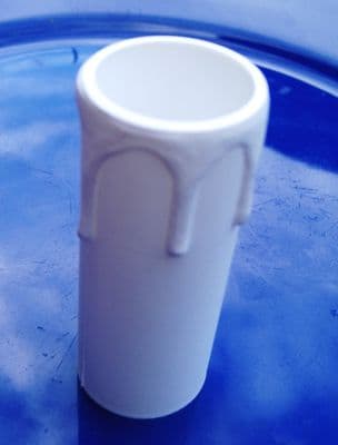 White drip effect cover - 65mm high, 24mm wide internally