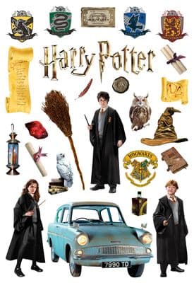 42.5 x 65cm Wall & Furniture stickers Harry Potter characters decals set