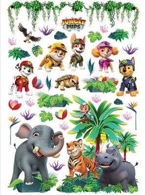 42.5 x 65cm Wall & Furniture stickers Paw Patrol puppies in the jungle