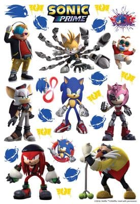 42.5 x 65cm Wall & Furniture Stickers Set Gamer Room Sonic The Hedgehog