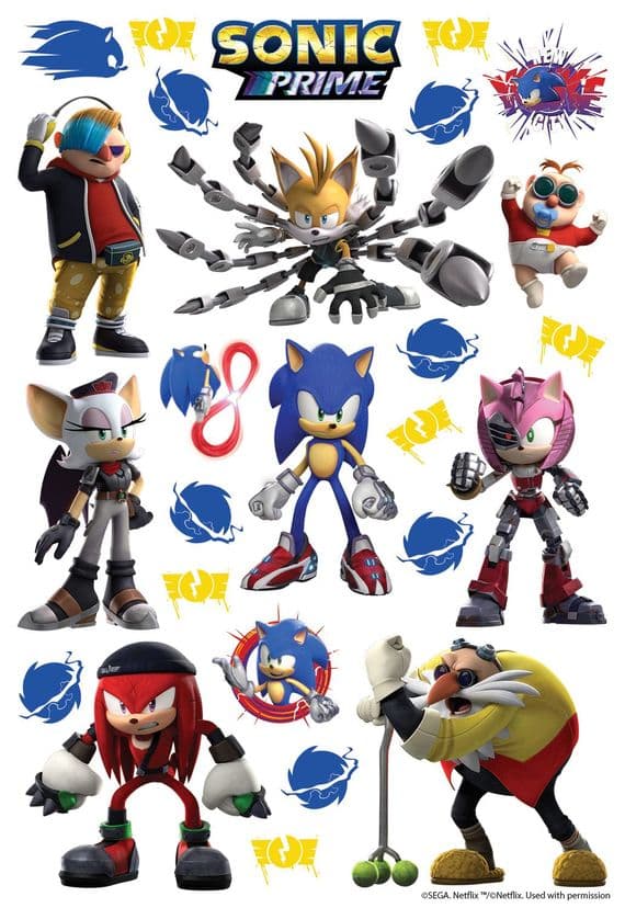 Sonic the Hedgehog Interior wall decal sticker 42.5x65 cm | Shop online